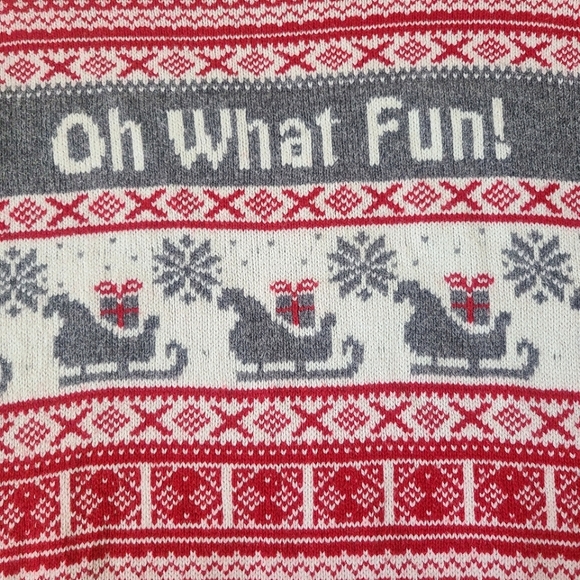 Womans Christmas Sweater "Oh What Fun" Sleigh Designs Size S - Picture 4 of 5